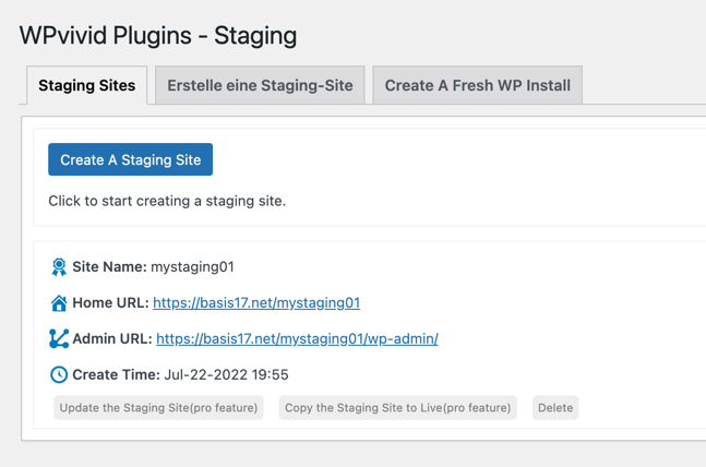 staging tab
