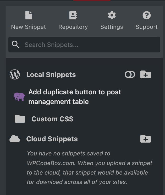 cloud snippets